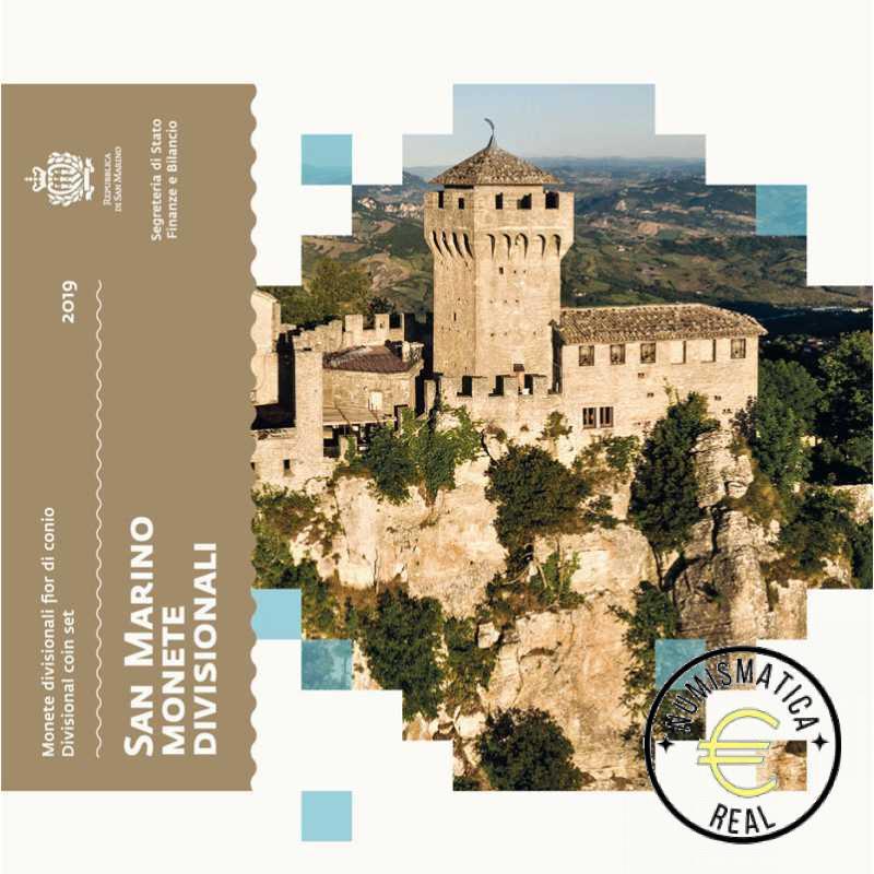 SAN MARINO 2019 CARTERA 8 VALORES KMS CALIDAD BU - DE 1 CENT A 2 EUROS - EN CARTERA OFICIAL - EUROSET.