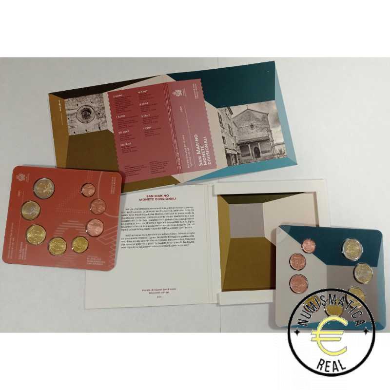 SAN MARINO 2021 CARTERA 8 VALORES KMS CALIDAD BU - DE 1 CENT A 2 EUROS - EN CARTERA OFICIAL - EUROSET.