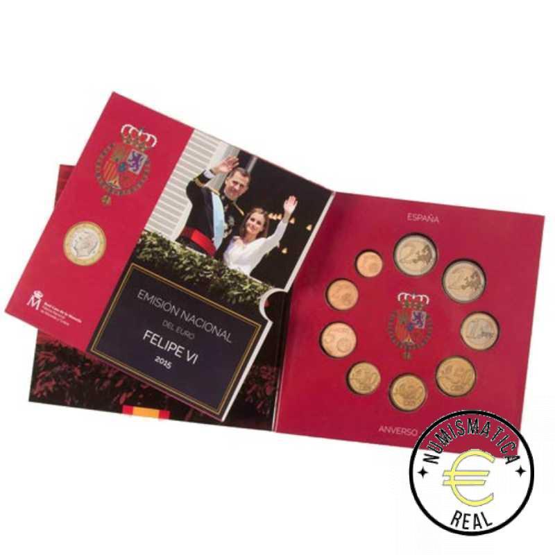 ESPAÑA 2015 9 VALORES - SERIE DE 1CENT A 2 EUROS 8 VALORES + 2 EUROS COM. "CUEVA DE ALTAMIRA "- CARTERA BU - EUROSET.