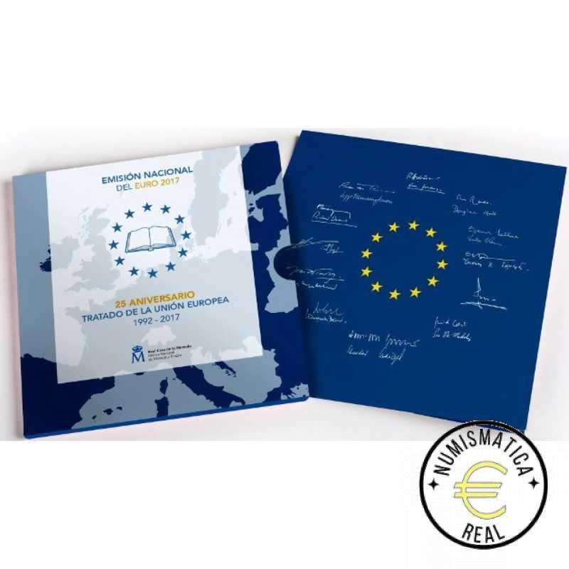 ESPAÑA 2017 9 VALORES - SERIE DE 1CENT A 2 EUROS 8 VALORES + 2 EUROS COM. "IGLESIA SANTA MARIA DEL NARANCO "- CARTERA BU - EUROSET.