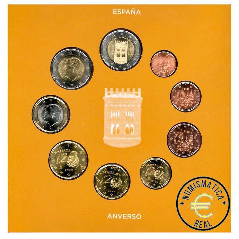ESPAÑA 2020 9 VALORES - SERIE DE 1CENT A 2 EUROS 8 VALORES + 2 EUROS COM. "ARQUITECTURA MUDEJAR DE ARAGON "- CARTERA BU - EUROSET. - Imagen 3