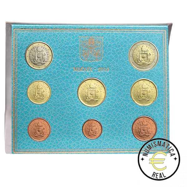 VATICANO 2019 CARTERA 8 VALORES KMS CALIDAD BU - ESCUDO DE FRANCISCO I - EN CARTERA OFICIAL - EUROSET. - Imagen 2