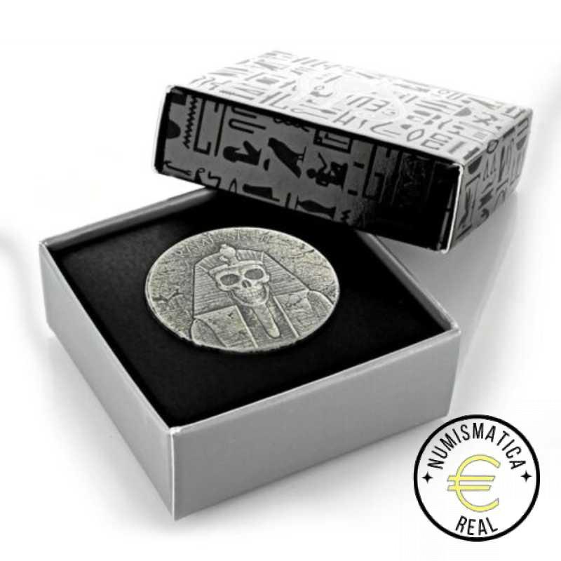 CHAD 2017 1000 FRANCOS - 2 Oz DE PLATA "RAMSSES II" ERS TSCHAD EGIPTO, ACABADO ANTIGUO. - Imagen 3