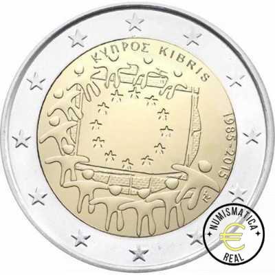 CHIPRE 2015 2 EUROS CONMEMORATIVA UNC - 30 ANIV. DE LA BANDERA EUROPEA - S/C.