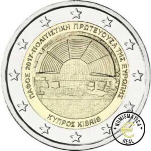 CHIPRE 2017 2 EUROS CONMEMORATIVA UNC - PAFOS, CAPITAL EUROPEA DE LA CULTURA - S/C.