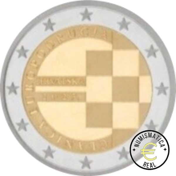 CROACIA 2023 2 EUROS CONMEMORATIVA UNC - LA INTRODUCCIÓN DEL EURO (EN COINCARD) - S/C. - Imagen 2