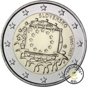 ESLOVAQUIA 2015 2 EUROS CONMEMORATIVA UNC - 30 ANIV. DE LA BANDERA EUROPEA - S/C.