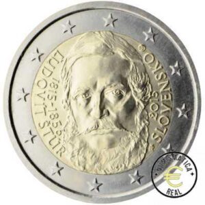 ESLOVAQUIA 2015 2 EUROS CONMEMORATIVA UNC -200 ANIV. DEL NACIMIENTO DE LUDOVIT STUR - S/C.