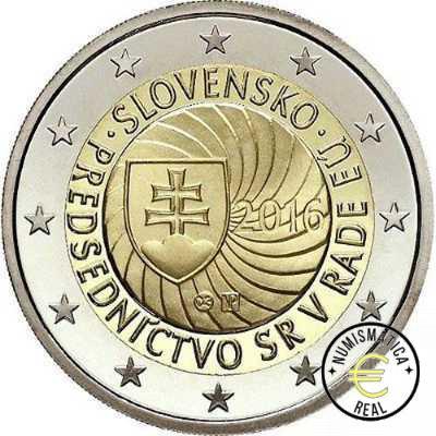 ESLOVAQUIA 2016 2 EUROS CONMEMORATIVA UNC - PRESIDENCIA DE ESLOVAQUIA E.U - S/C.