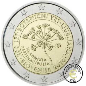 ESLOVENIA 2010 2 EUROS CONMEMORATIVA UNC -JARDIN BOTINICO - S/C.