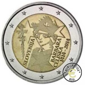ESLOVENIA 2014 2 EUROS CONMEMORATIVA UNC -BARBARA CELJE - S/C.