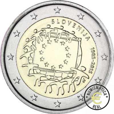 ESLOVENIA 2015 2 EUROS CONMEMORATIVA UNC - 30 ANIV. DE LA BANDERA EUROPEA - S/C.