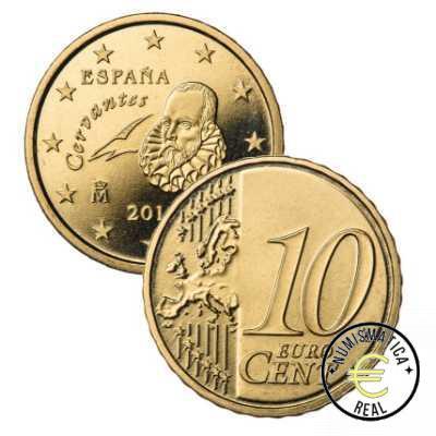 ESPAÑA 2007 10 CENTIMOS DE EUROS COMUN UNC - MIGUEL DE CERVANTES - S/C.