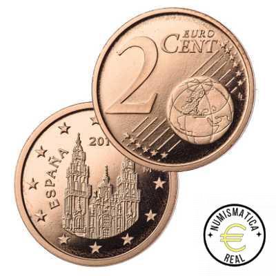 ESPAÑA 2015 2 CENTIMOS DE EUROS COMUN UNC - CATEDRAL DE SANTIAGO DE COMPOSTELA - S/C.