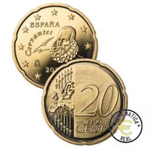 ESPAÑA 2019 20 CENTIMOS DE EUROS COMUN UNC - MIGUEL DE CERVANTES - S/C.