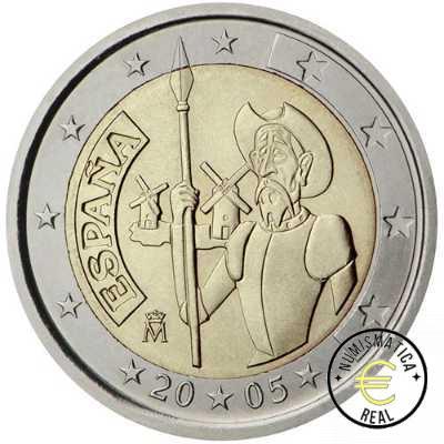 ESPAÑA 2005 2 EUROS CONMEMORATIVA UNC - DON QUIJOTE - S/C.