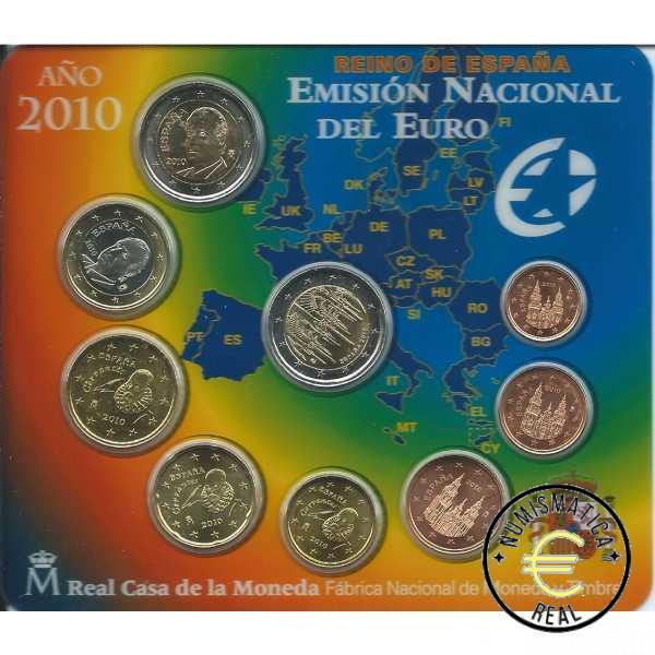 ESPAÑA 2010 9 VALORES - SERIE DE 1CENT A 2 EUROS 8 VALORES + 2 EUROS COM. "CORDOBA"- CARTERA BU - EUROSET.