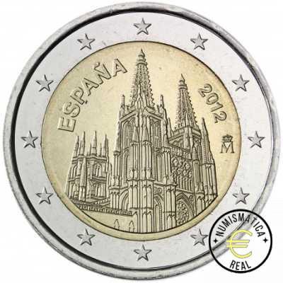 ESPAÑA 2012 2 EUROS CONMEMORATIVA UNC - CATEDRAL DE BURGOS - S/C.