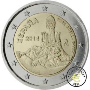 ESPAÑA 2014 2 EUROS CONMEMORATIVA UNC - PARK GUELL DE GAUDI - S/C.
