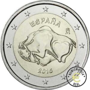 ESPAÑA 2015 2 EUROS CONMEMORATIVA UNC - CAVERNA DE ALTAMIRA - S/C.