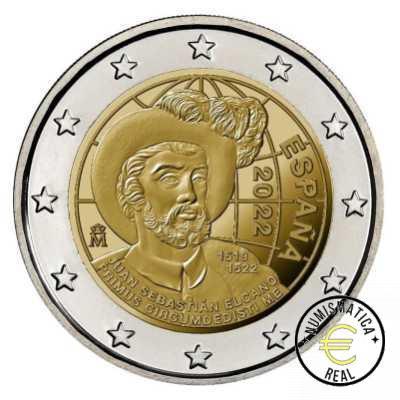 ESPAÑA 2022 11 VALORES, 8 DE LA SERIE + 3 CONMEMORATIVAS 2 EUROS "ERASMUS, ELCANO, GARAJONAY" CARTERA BU - EUROSET. - Imagen 3