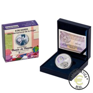 ESPAÑA 2023 10 EUROS PROOF – 8 REALES “MARIA DE MAEZTU – 8 MARZO – DIA DE LA MUJER” BE – PP.