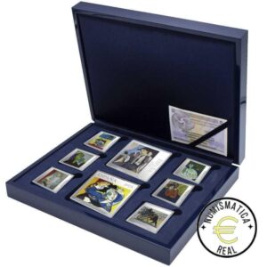 ESPAÑA 2023 6x ONZAS 10 EUROS + 2x 50 EUROS ESTUHE PROOF - MONEDA DE PLATA COLOR "50º ANV. PABLO PICASSO" CUADRO BE - PP.