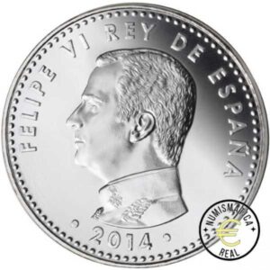 ESPAÑA 2014 30 EUROS DE PLATA - "PROCLAMACION DEL REY FELIPE VI" UNC. EN BOLSITA ORIGINAL.