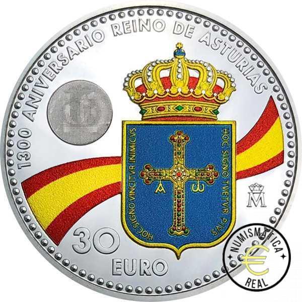 ESPAÑA 2018 30 EUROS DE PLATA - "PRINCESA DE ASTURIAS LEONOR " UNC CON COLOR. EN BOLSITA ORIGINAL