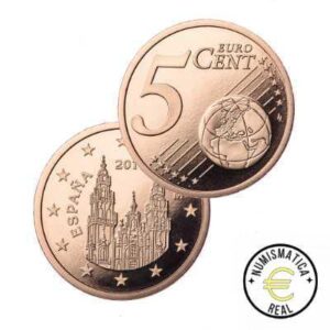 ESPAÑA 2015 5 CENTIMOS DE EUROS COMUN UNC - CATEDRAL DE SANTIAGO DE COMPOSTELA - S/C.