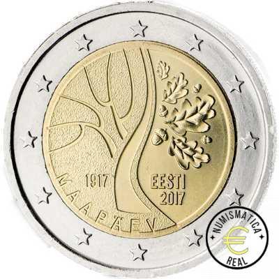 ESTONIA 2017 2 EUROS CONMEMORATIVA UNC - CAMINO A LA INDEPENDENCIA DE ESTONIA - S/C.