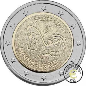 ESTONIA 2021 2 EUROS CONMEMORATIVA UNC - PUEBLOS UGROFINESES - S/C.
