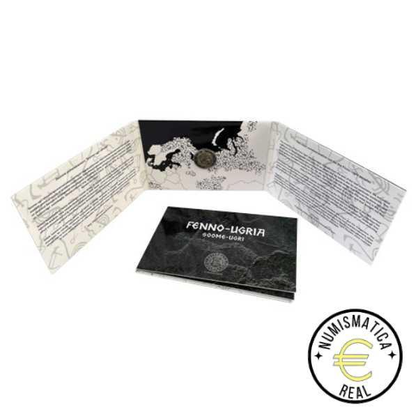 ESTONIA 2021 2 EUROS CONMEMORATIVA BU - PUEBLOS UGROFINESES - EN COINCARD - BNC. - Imagen 2