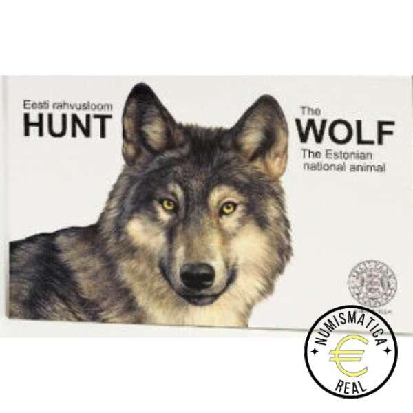 ESTONIA 2021 2 EUROS CONMEMORATIVA BU - EL LOBO - EN COINCARD - BNC.