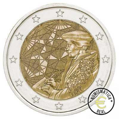ESTONIA 2022 2 EUROS CONMEMORATIVA BU - PROGRAMA ERASMUS - EN COINCARD - BNC. - Imagen 2