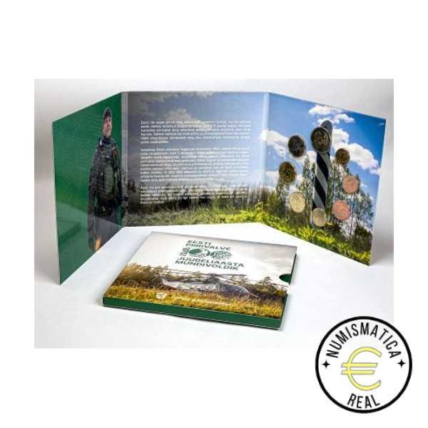 ESTONIA 2022 8 VALORES - SERIE DE 1CENT A 2 EUROS 8 VALORES " 100º AÑOS DE LA GUARDA FRONTERIZA "- CARTERA BU - EUROSET.