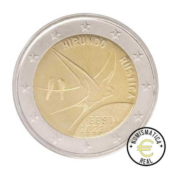 ESTONIA 2023 2 EUROS CONMEMORATIVA UNC "LA GOLONDRINA, AVE NACIONAL" - S/C.