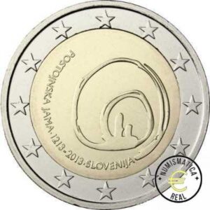 ESLOVENIA 2013 2 EUROS CONMEMORATIVA UNC -CUEVA POSTONJA - S/C.