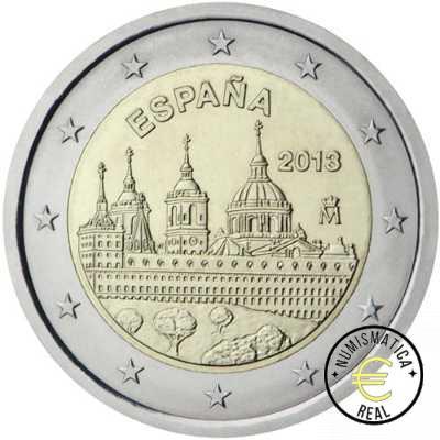 ESPAÑA 2013 2 EUROS CONMEMORATIVA UNC -MONASTERIO DEL ESCORIAL - S/C.
