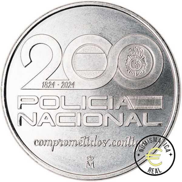 ESPAÑA 2023 MEDALLA EN COLOR - "200° ANIVERSARIO DE LA POLICIA NACIONAL" MONEDA UNC, EN BOLSITA ORIGINAL FNMT BU. - Imagen 2