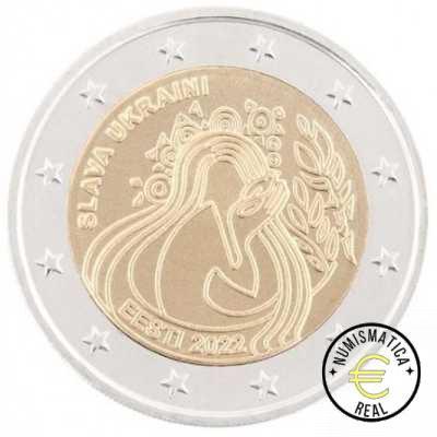 ESTONIA 2022 2 EUROS CONMEMORATIVA UNC - SALVA UCRANIA - UKRANIA Y LA LIBERTAD S/C.
