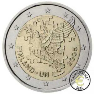 FINLANDIA 2005 2 EUROS CONMEMORATIVA UNC - NACIONES UNIDAS - S/C.