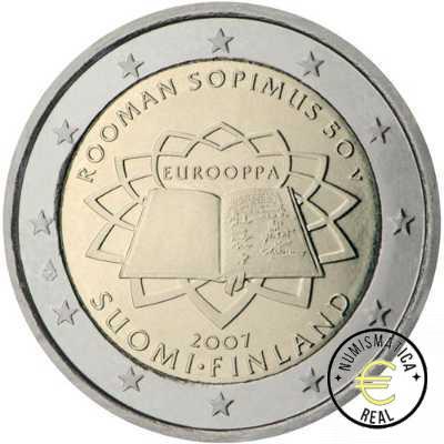 FINLANDIA 2007 2 EUROS CONMEMORATIVA UNC - TRATADO DE ROMA - S/C.