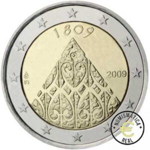 FINLANDIA 2009 2 EUROS CONMEMORATIVA UNC - 200 ANIV. AUTONOMIA FILANDESA - S/C.