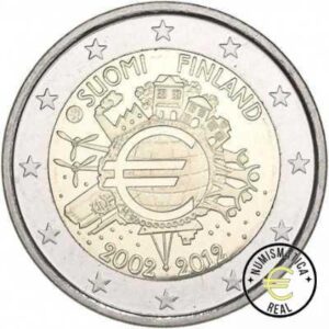 FINLANDIA 2012 2 EUROS CONMEMORATIVA UNC - 10 ANIV. DE LA UNION EUROPEA - TYE - S/C.