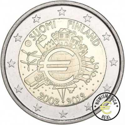 FINLANDIA 2012 2 EUROS CONMEMORATIVA UNC - 10 ANIV. DE LA UNION EUROPEA - TYE - S/C.