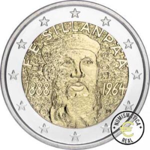 FINLANDIA 2013 2 EUROS CONMEMORATIVA UNC - FRANS EMIL SILLANP - S/C.