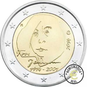 FINLANDIA 2014 2 EUROS CONMEMORATIVA UNC - TOVE JANSSON - S/C.