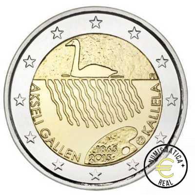 FINLANDIA 2015 2 EUROS CONMEMORATIVA UNC - 150 ANIV. NACIMIENTO DE AKSELI GALLEN-KALLELA - S/C.
