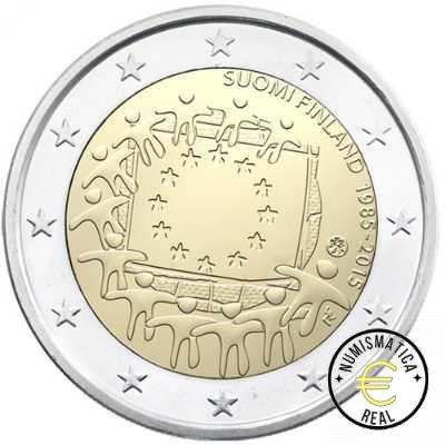 FINLANDIA 2015 2 EUROS CONMEMORATIVA UNC - 30 ANIV. DE LA BANDERA EUROPEA - S/C.